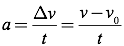 linear acceleration equation