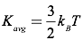 average kinetic energy equation