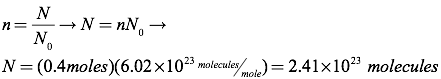 moles to molecules