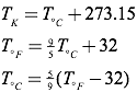 temperature conversion equations