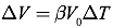 volumetric expansion equation