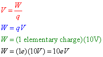 Electron Volt Calculation